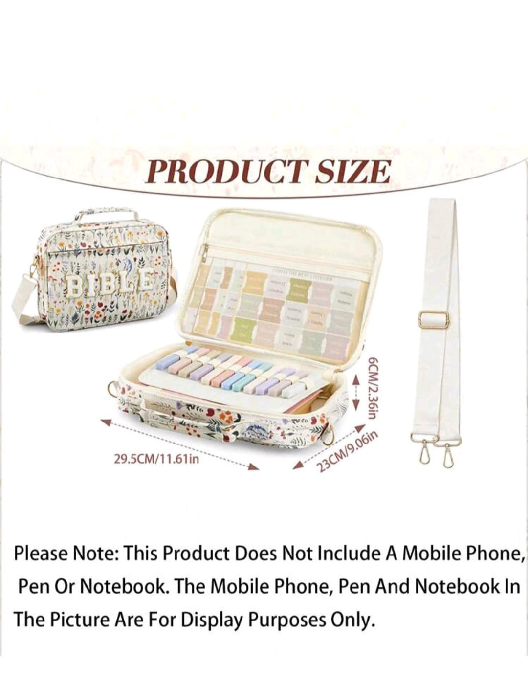 Bolso grande para biblia multifuncional.