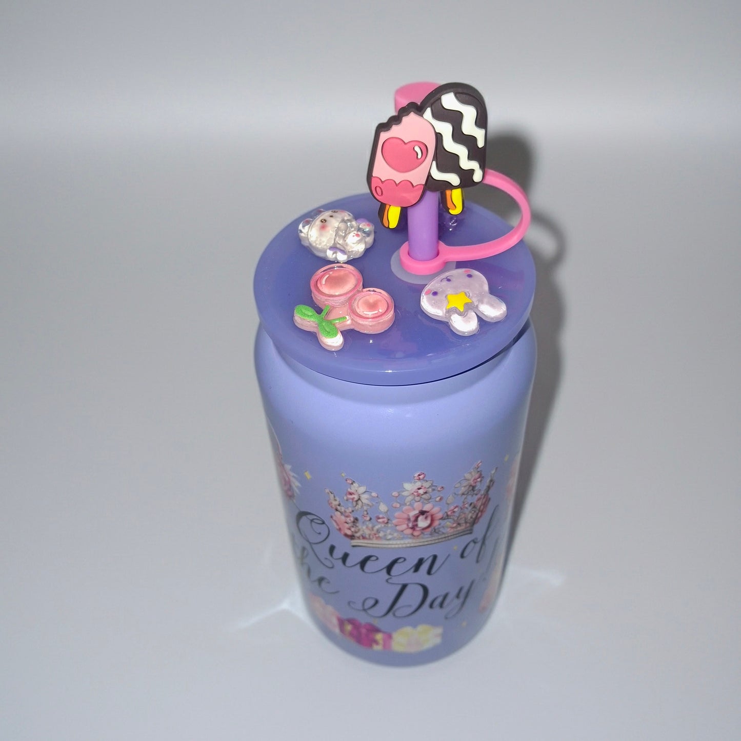 Vaso termico de 16 onzas con estampado de QUEEN OF THE DAY