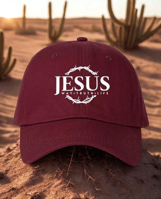 1 pieza Gorra de béisbol ajustable con impresión de "JESÚS", con protección solar para exteriores, adecuado para viajes, playa, vacaciones.