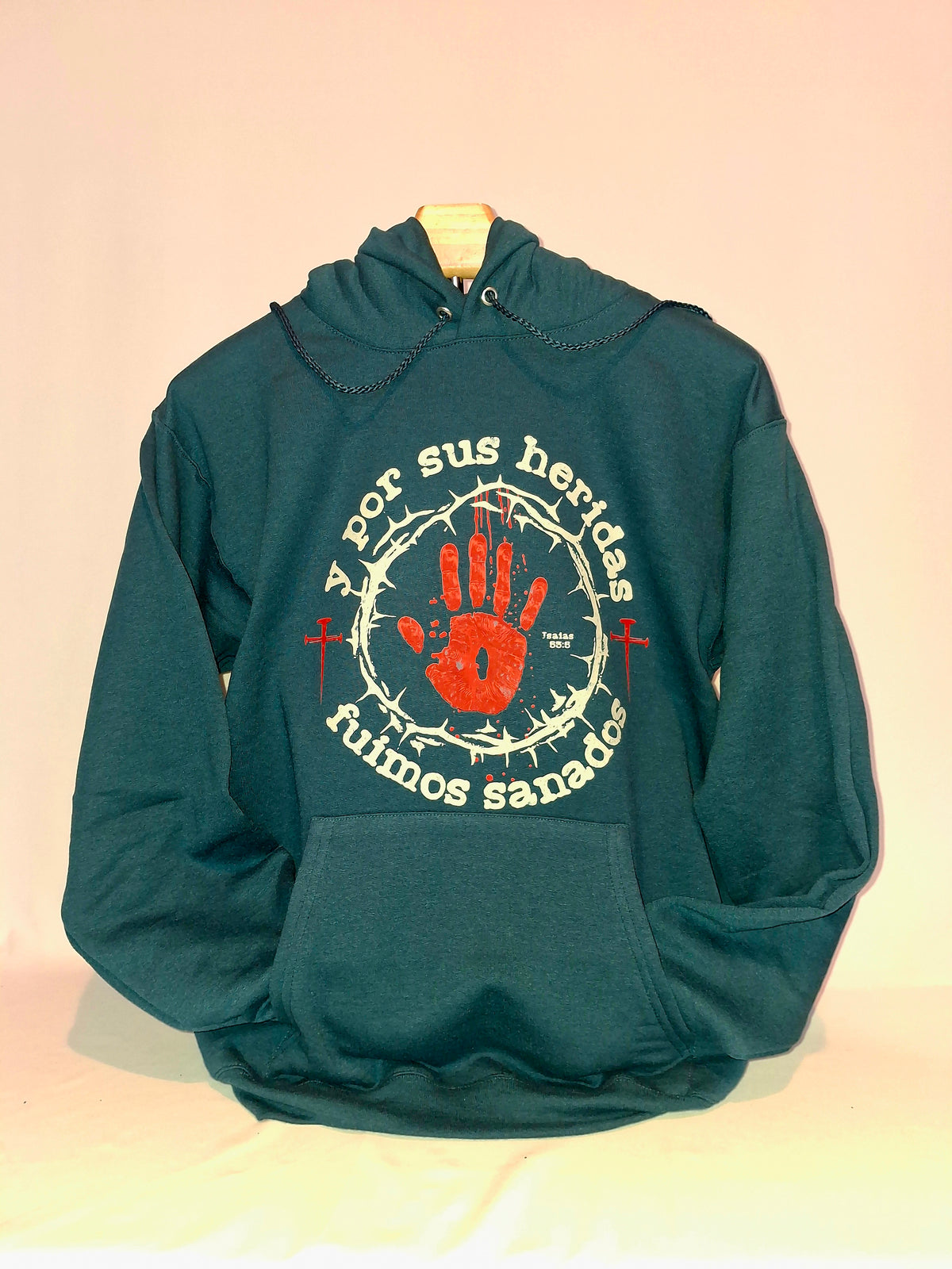 Hoodie with a biblical print