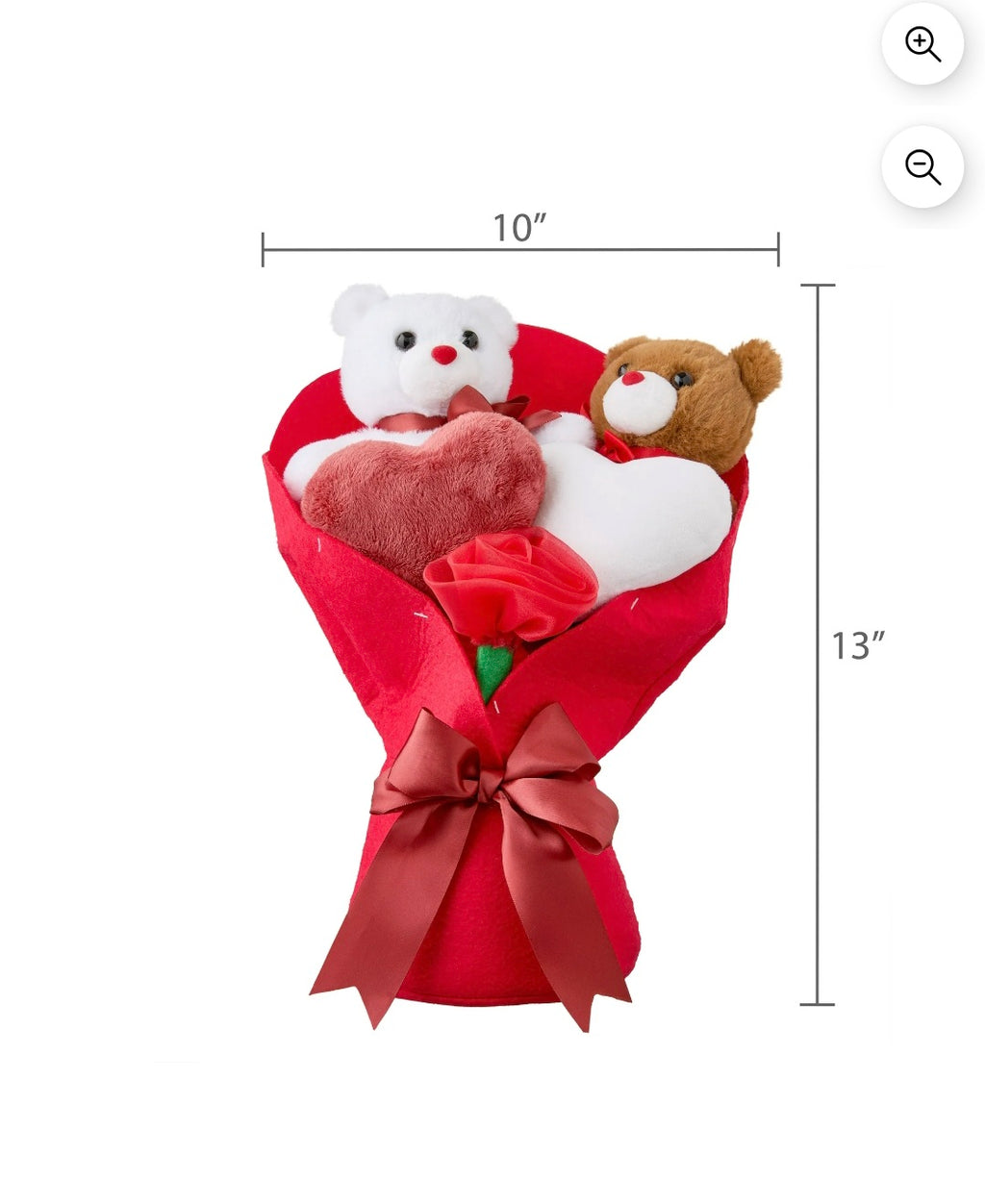 Ramo de Oso Mediano, Rojo, 13"