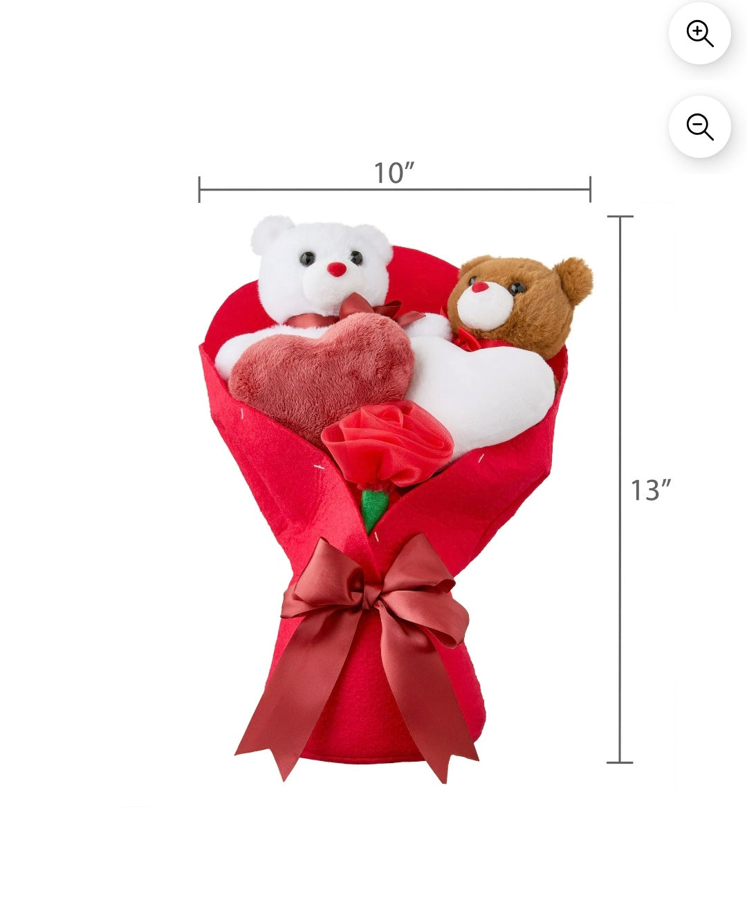 Ramo de Oso Mediano, Rojo, 13"