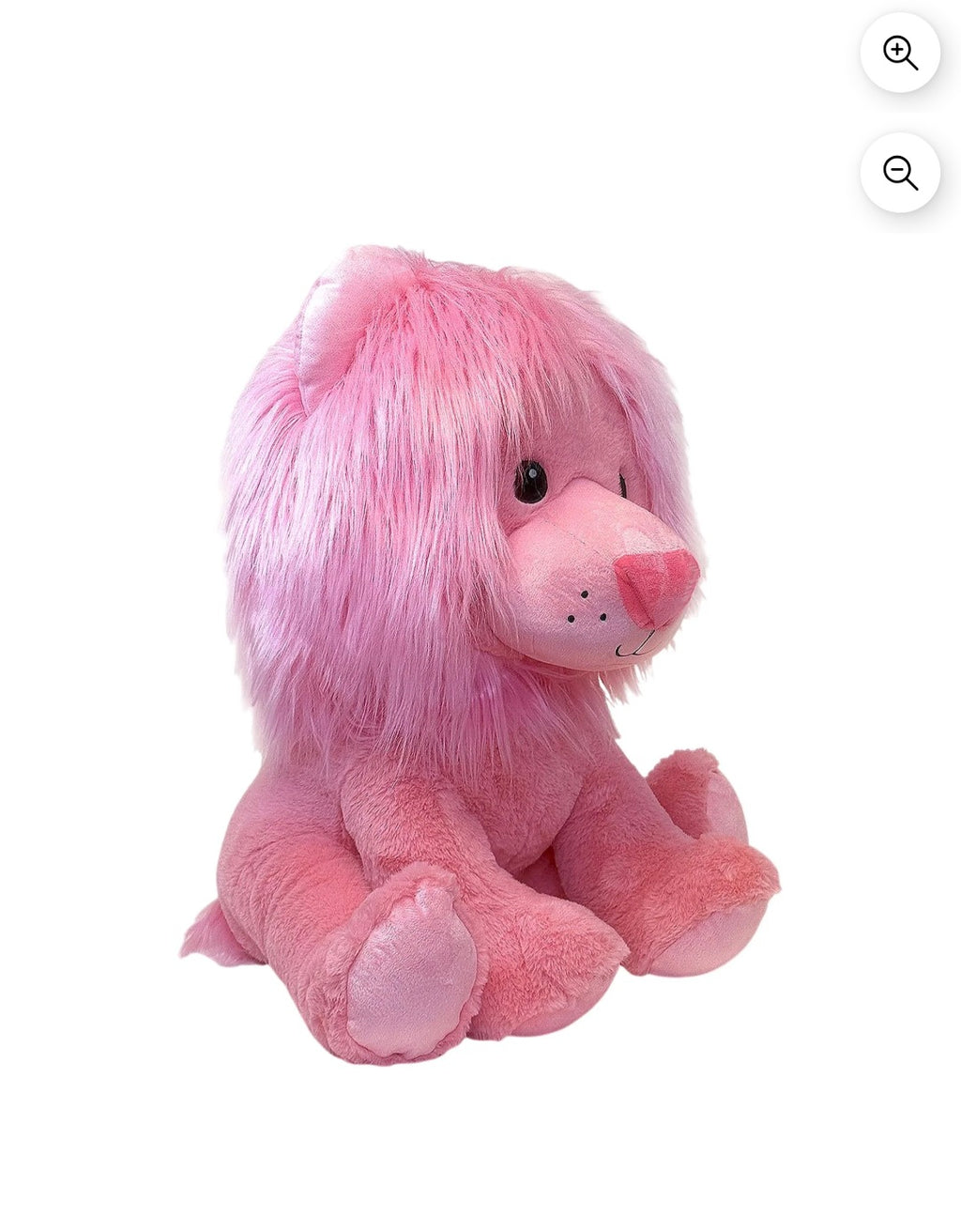 Jumbo Lion Plush, Pink, 15"