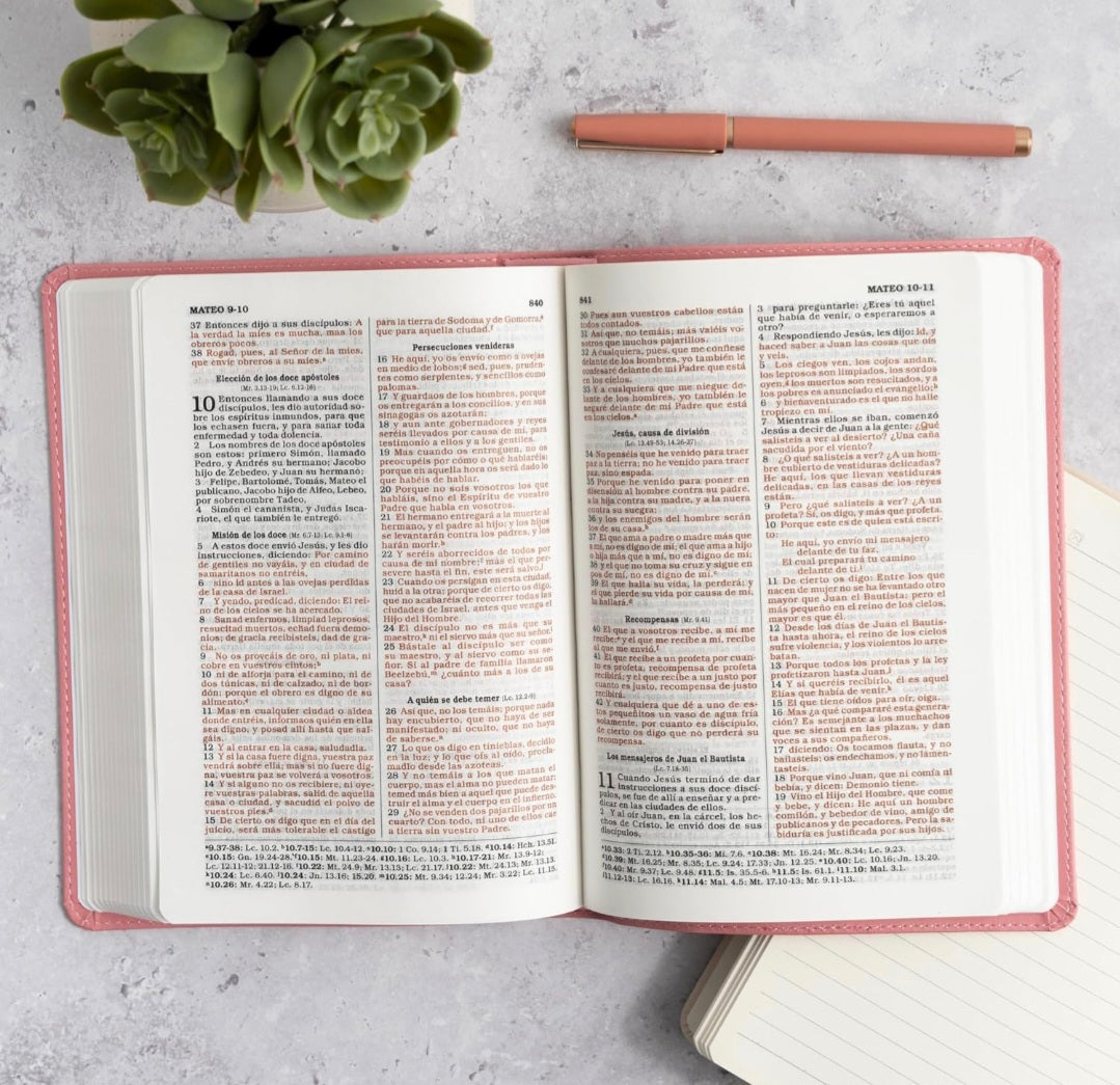 Biblia para regalos y premios, con palabras de Cristo en rojo, subtítulos temáticos, concordancia y mapas a todo color