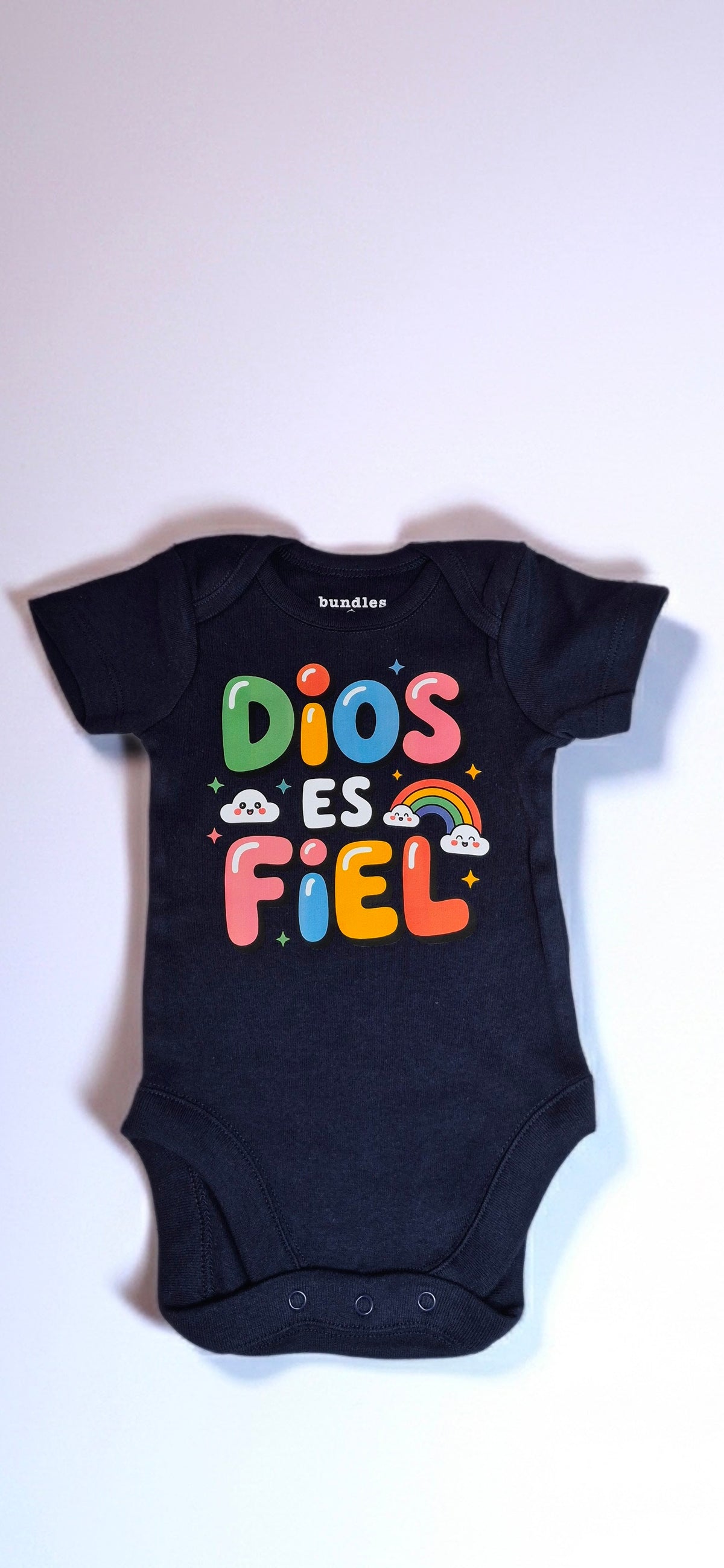 Mamelucos Bodies unisex de manga corta con frases de fé
