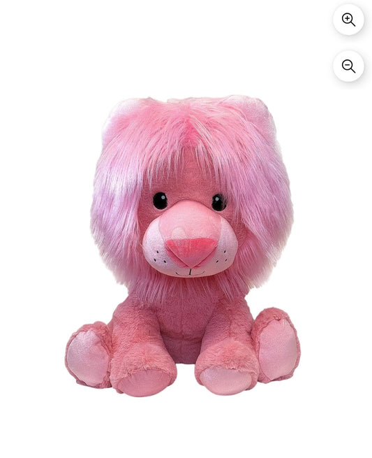 Jumbo Peluche de León, Rosa, 15"