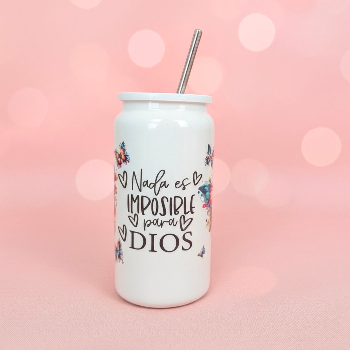 Insulated tumbler with the words NOTHING IS IMPOSSIBLE FOR GOD