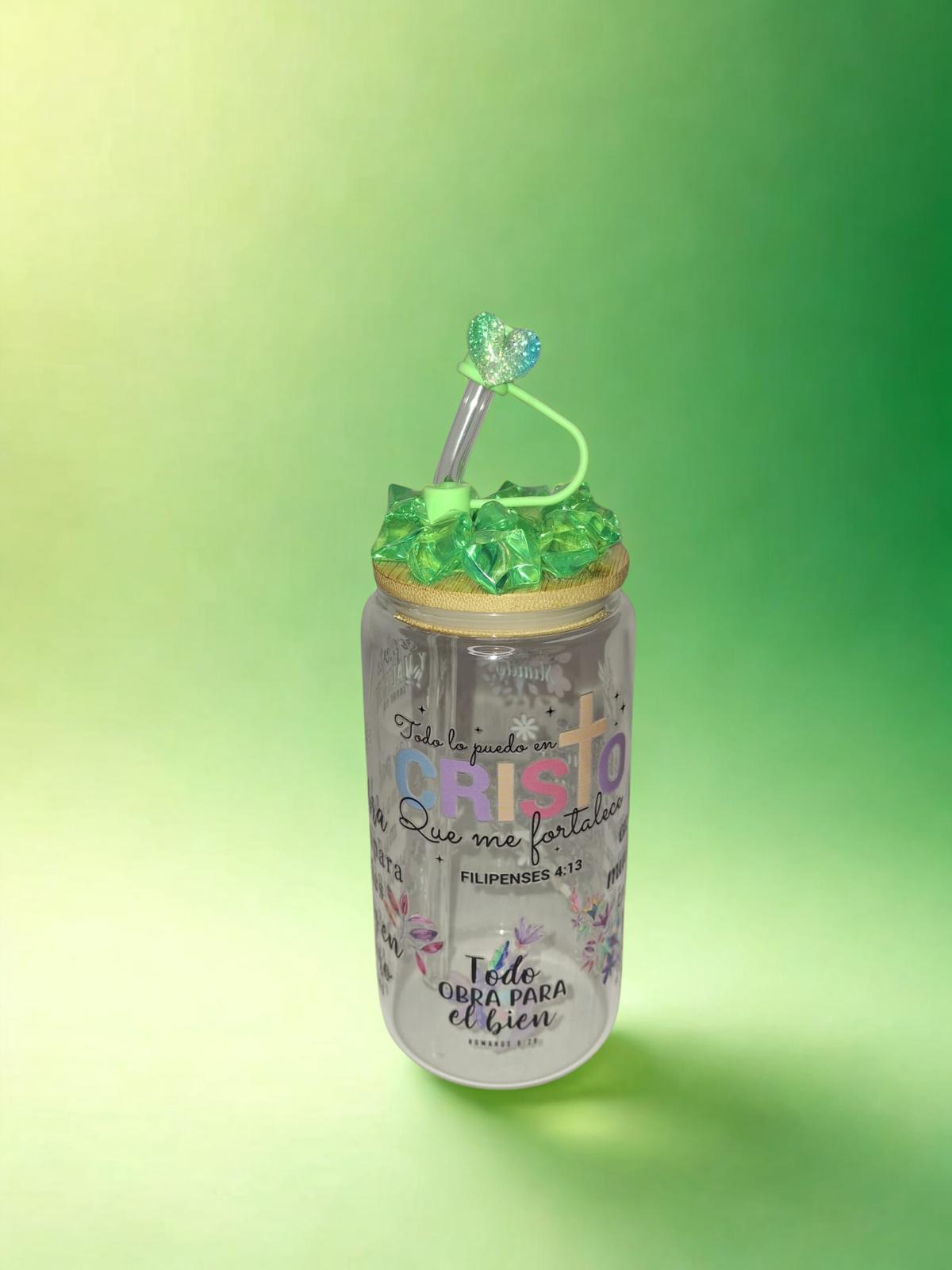 Vaso de vidrio de 16 onzas