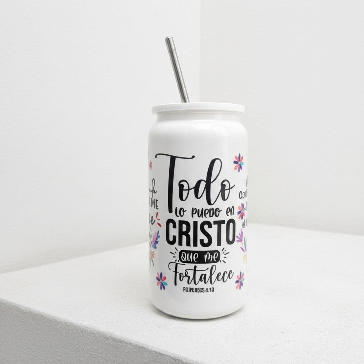 16-ounce cups with biblical prints