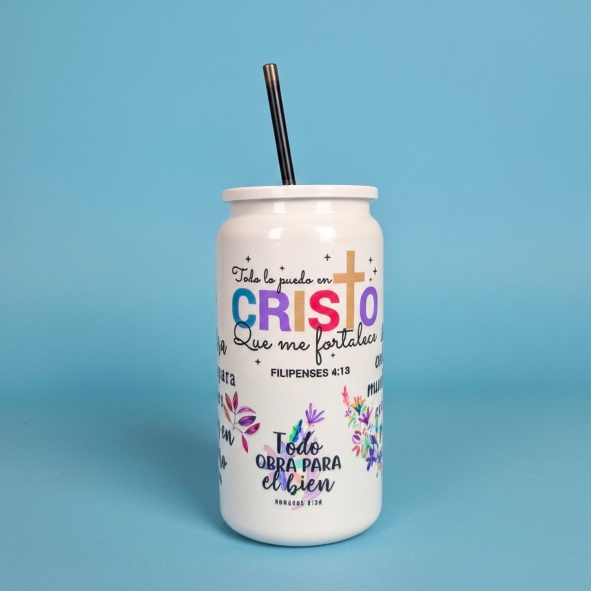 16-ounce cups with biblical prints