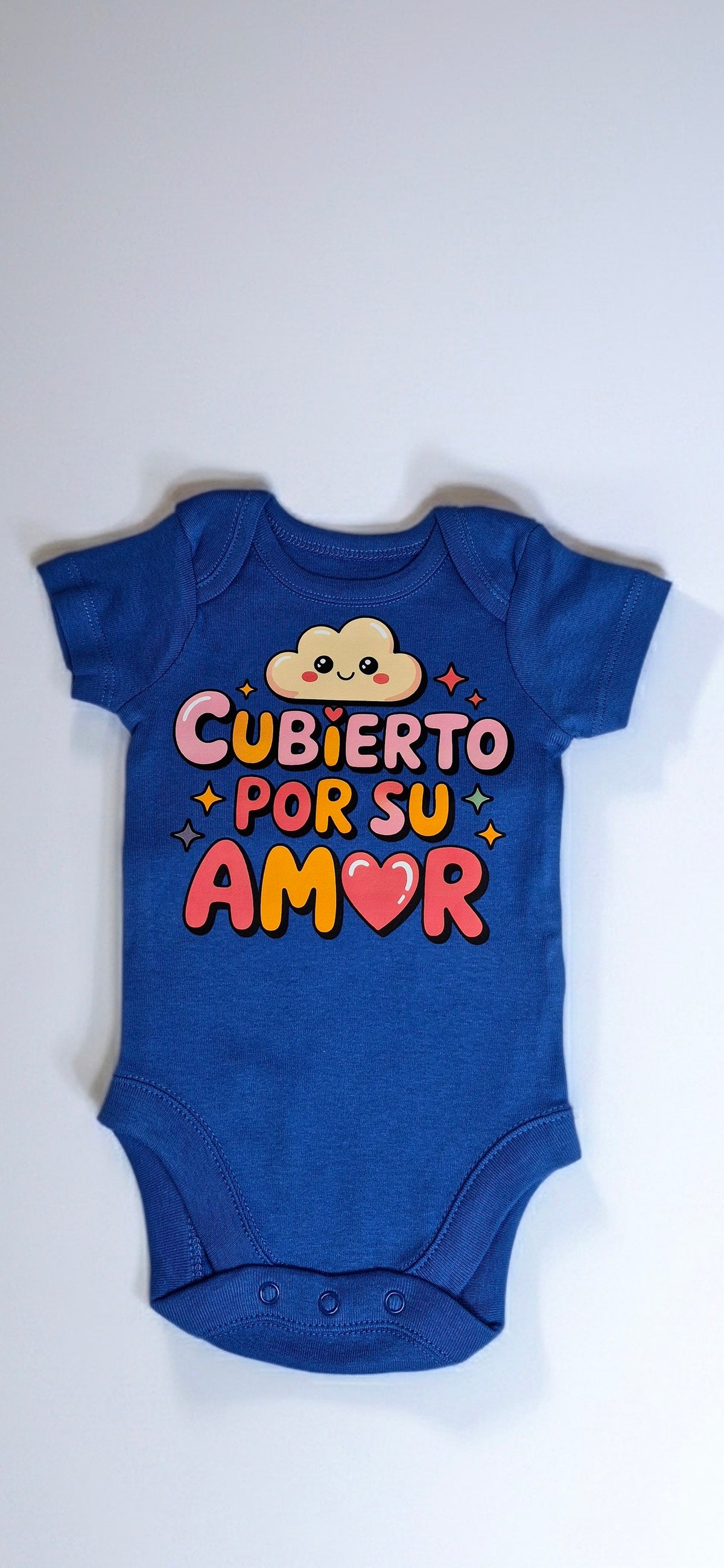 Mamelucos Bodies unisex de manga corta con frases de fé
