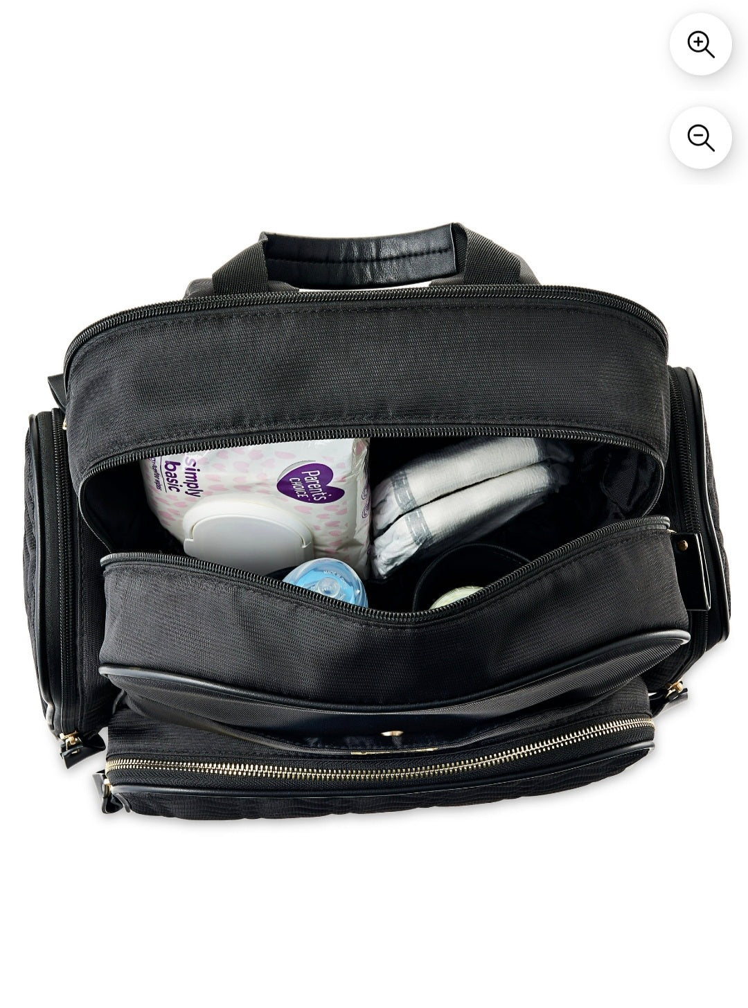 Bolsa de pañales negra Modrn