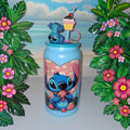 Patterned stainless steel tumbler with decorated lid