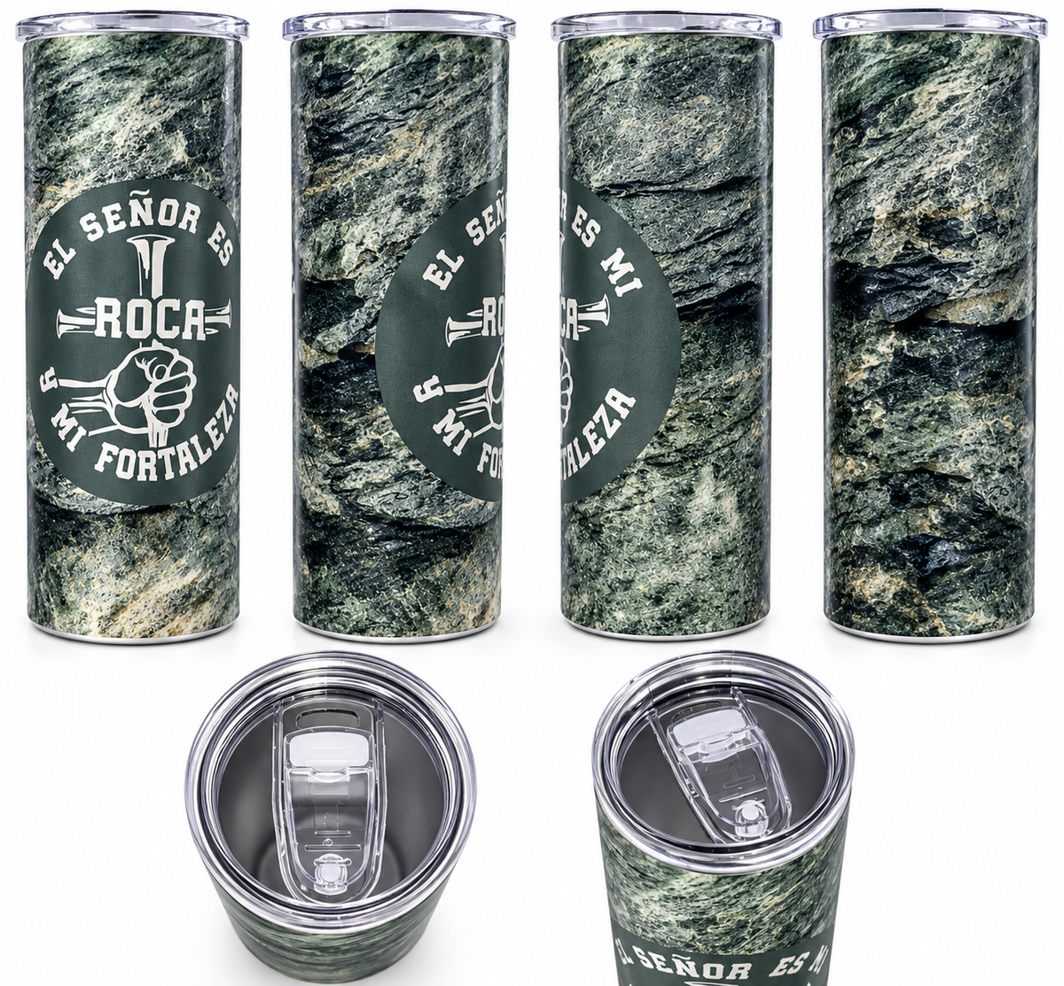 THE LORD IS MY ROCK thermal tumbler