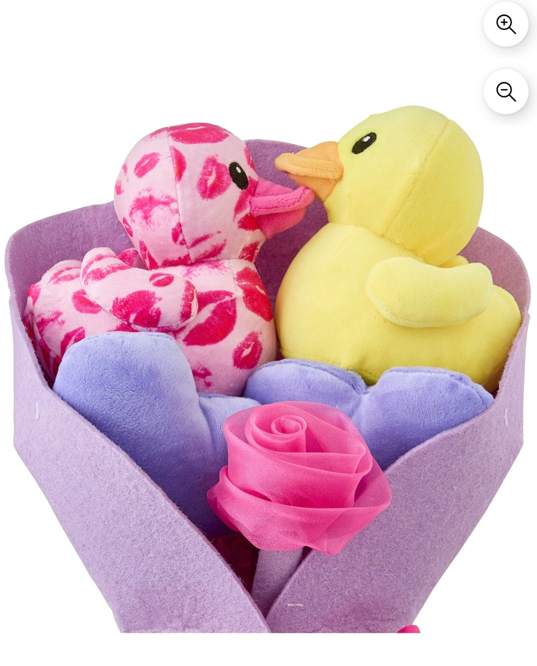 Peluche Mediano Ducks Bouquet, Morado, 14"