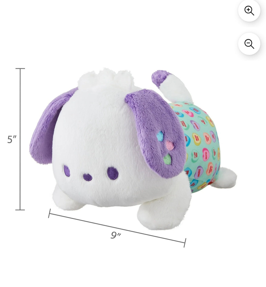 Sanrio Pochacco™ Peluche con Tela Estampada de Dulces Sweethearts