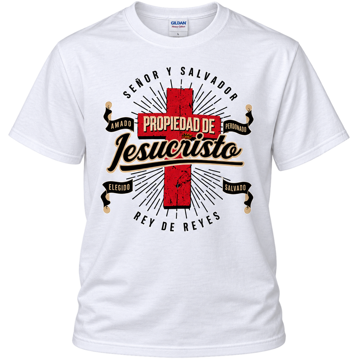 Camiseta con estampado PROPIEDAD DE JESUCRISTO