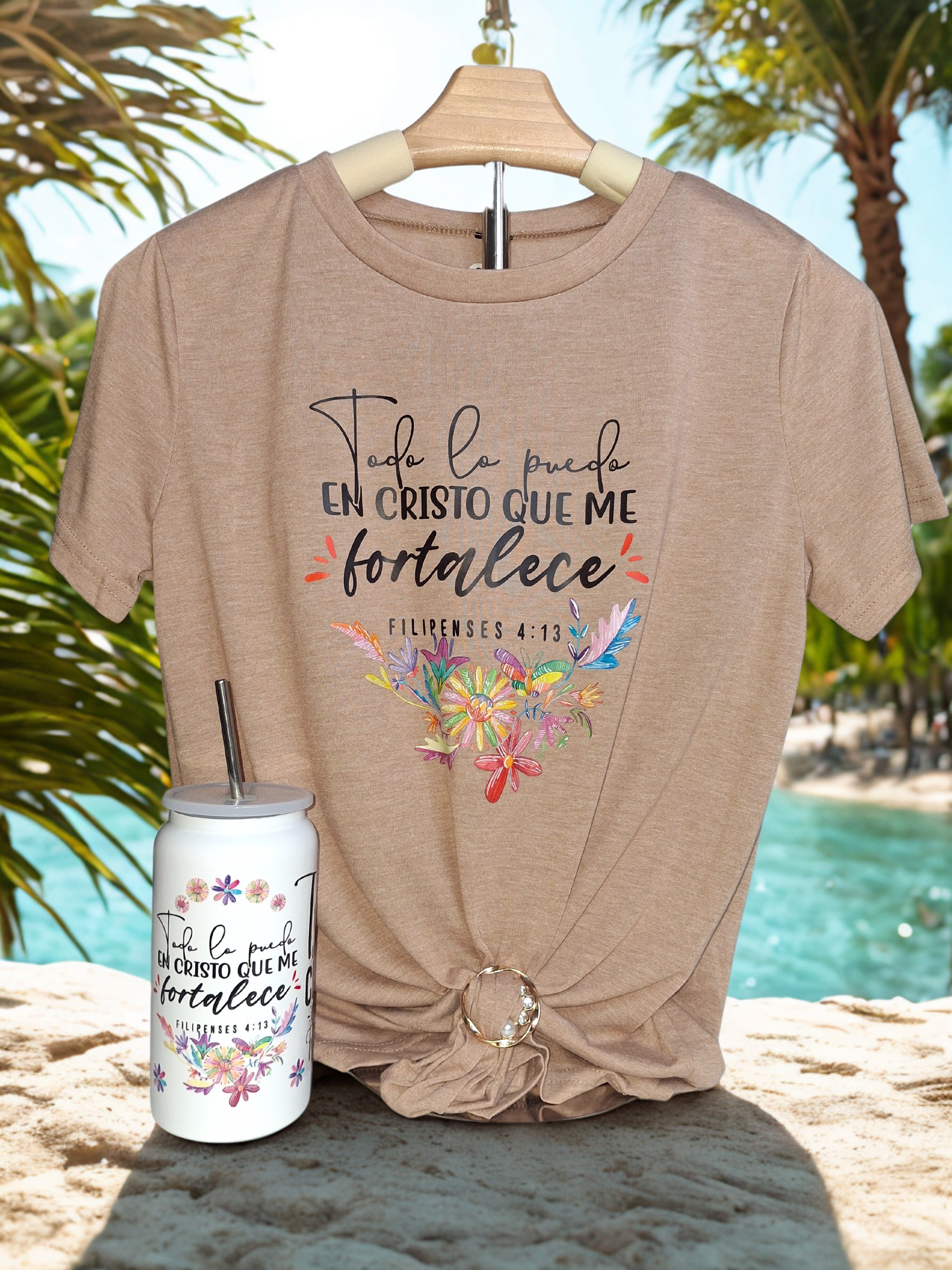 Set camisa y vaso a convinacion.