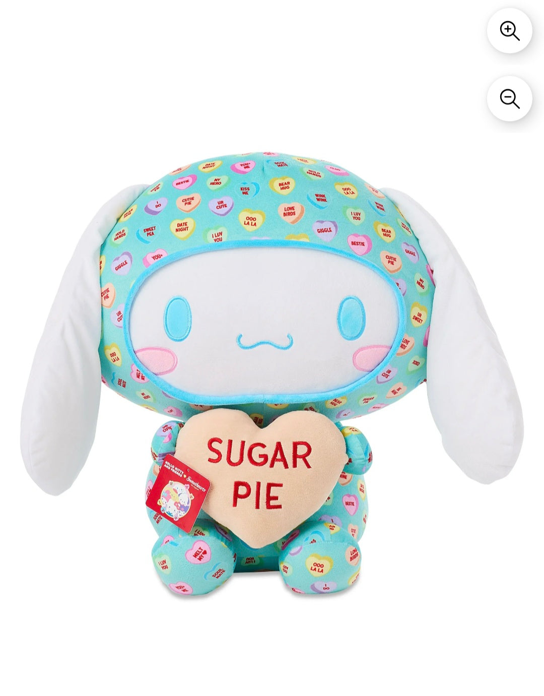 Peluche Sanrio Cinnamoroll™ Extra Grande de 21" con Pijama de Caramelos Sweethearts